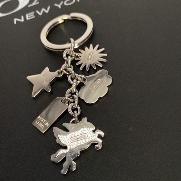 Coach Metal Mixed Keychain Bag charm FOB Pegasus Horse Sun Cloud Signature Logo - Picture 8 of 8